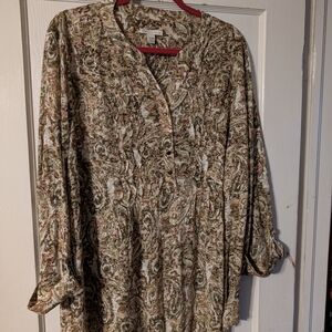Cato Earthy Paisley Blouse